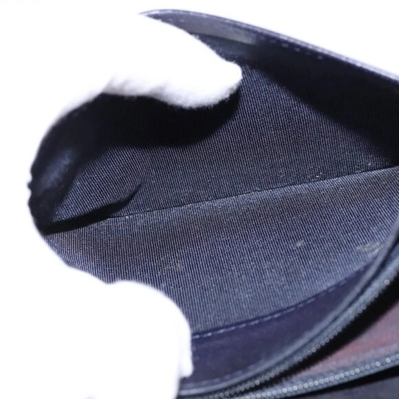 CHANEL Matelasse COCO Mark Long Wallet Leather Black CC Auth 144624 - Picture 12 of 16